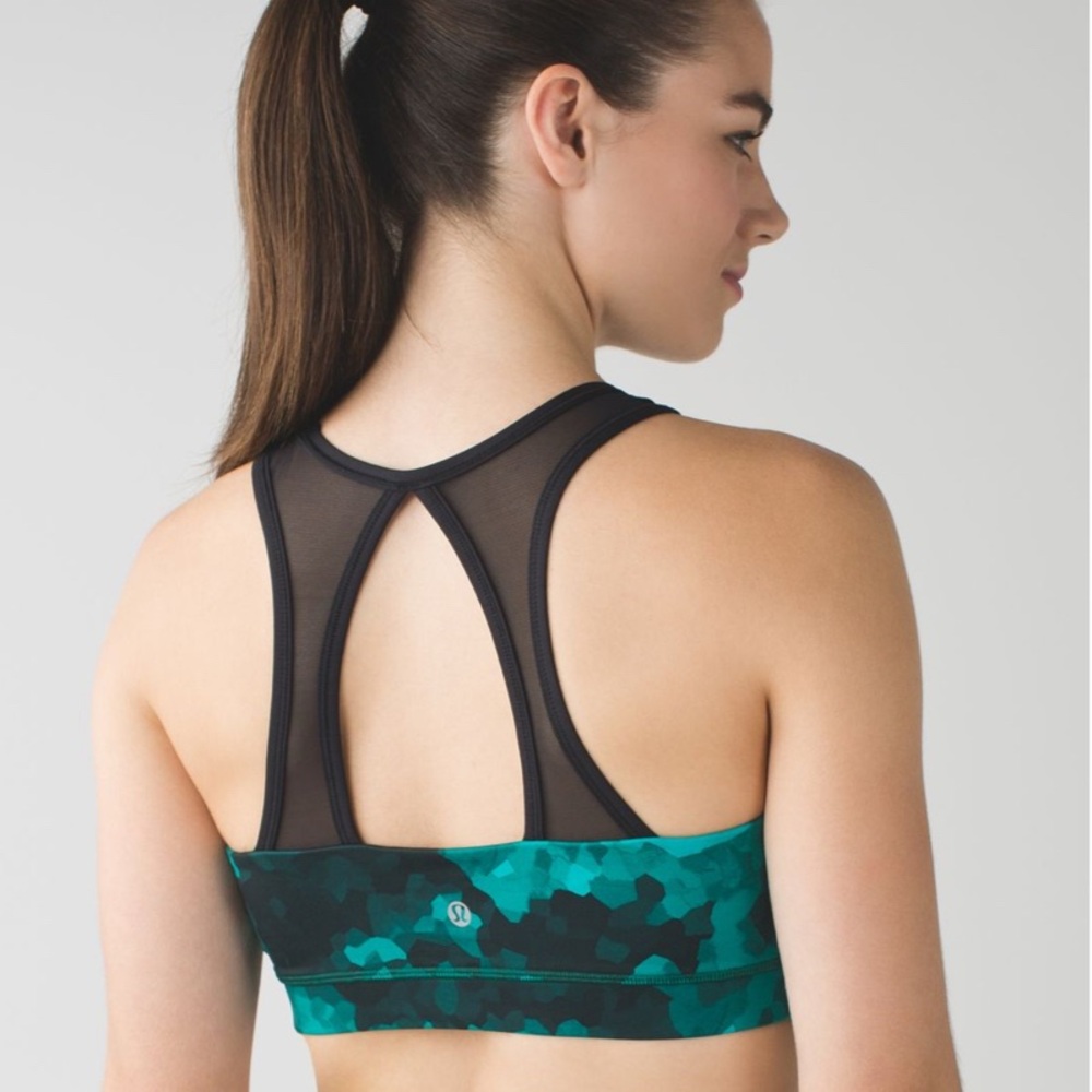 Lululemon Meshed Up Tank in Clouded Dreams Cosmic Teal Multi / Black - Picture 15 of 15